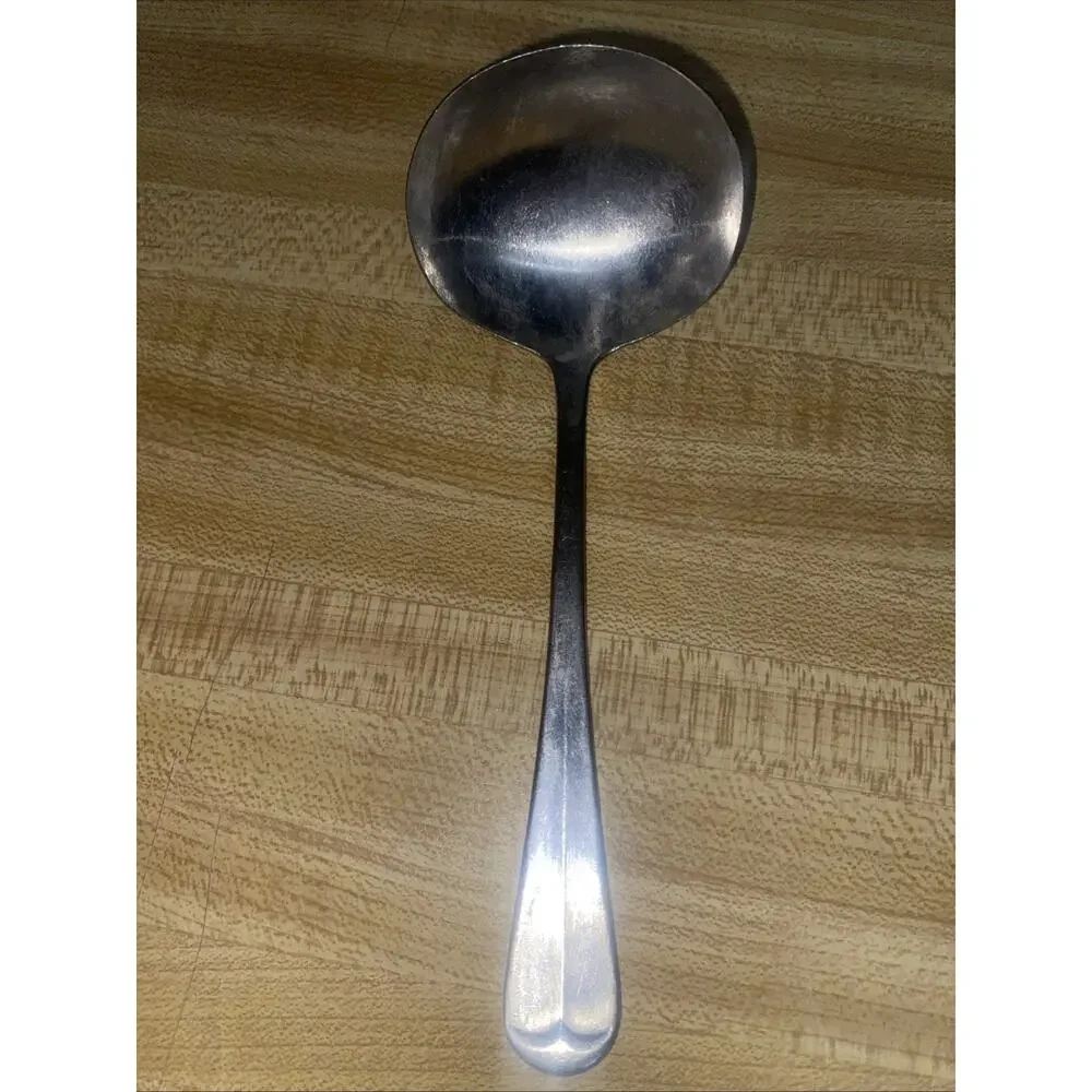 Set Of 2 Oneida Silver Wyndham (Stainless) Flatware Serving Fork & Ladle